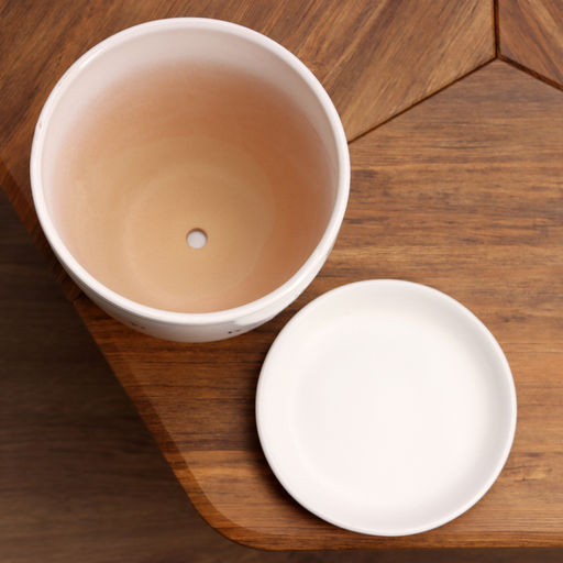 Горшок для цветов Кот, 5 л, d=23 см, h=21 см, керамика, с поддоном, белый - Simaland фото 5