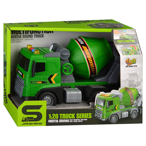 Машина "Бетономешалка" (свет, звук) в коробке