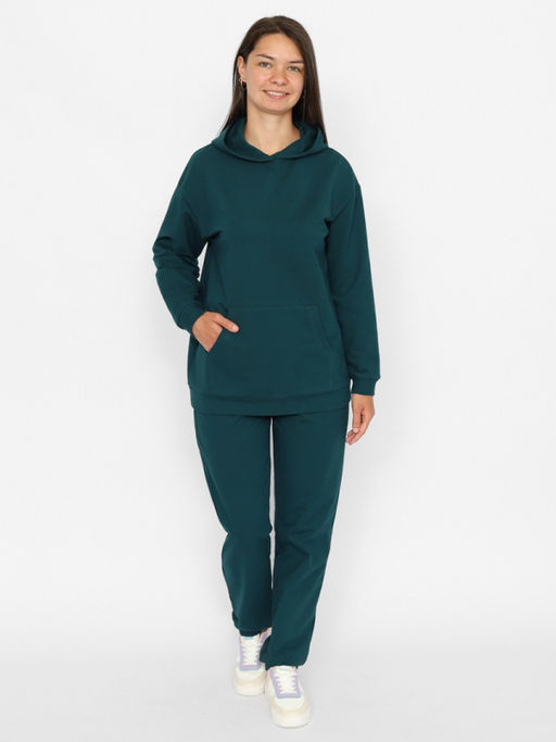 CRB wear/CWXW 90052-37 Костюм женский (толстовка, брюки),зеленый/Ex.Cherubino