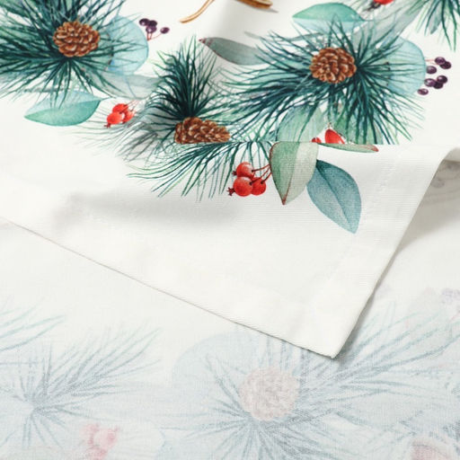 Набор новогодний New Years treat: скатерть 150×110 см +/-3 см с ВГМО, салфетка 40×40 см-4 шт., 100% хлопок
