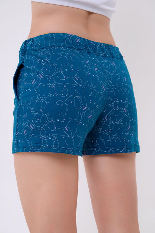 Шорты женские из кулирки Молодежные петроль