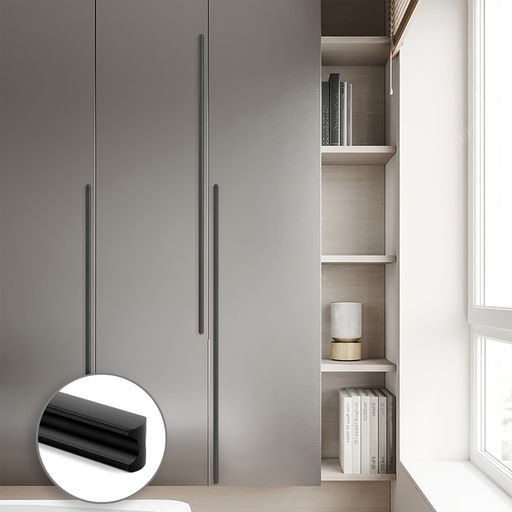 Ручка-скоба CAPPIO RSC022, алюминий, м/о 960 мм, чёрная