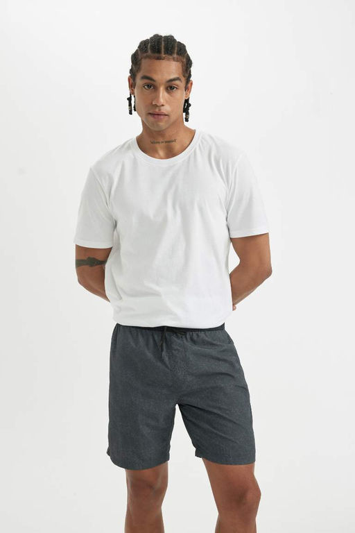 Короткие шорты для плавания стандартного кроя на сетчатой подкладке - Defacto фото 2