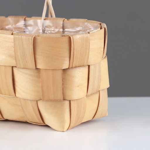 Корзина плетёная, 17×10×9/18.5 см, секвойя