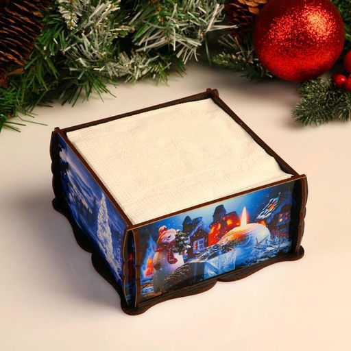 Салфетница Квадрат Синяя, 14х14х7,3 см - Simaland фото 2