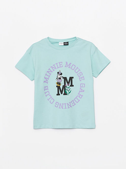 Bisiklet Yaka Minnie Mouse Bask?l? K?sa Kollu K?z ?ocuk Pijama Tak?m? - Waikiki фото 2