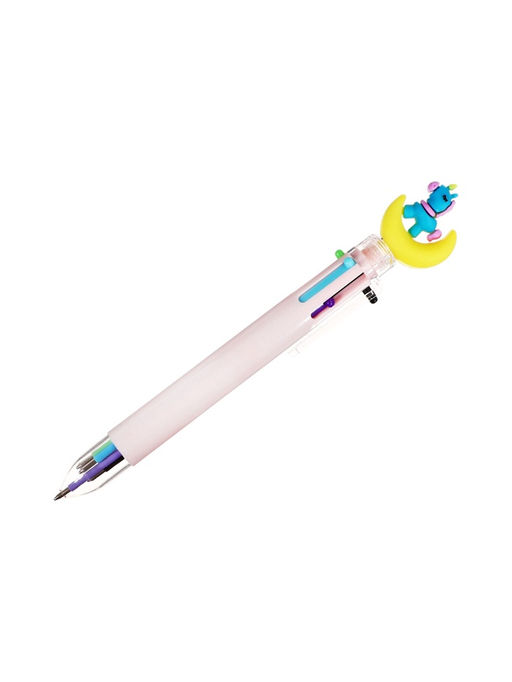 Цена за 2 шт. Ручка шариковая автоматическая 6-ти цветная Единорог на луне - Simaland фото 2