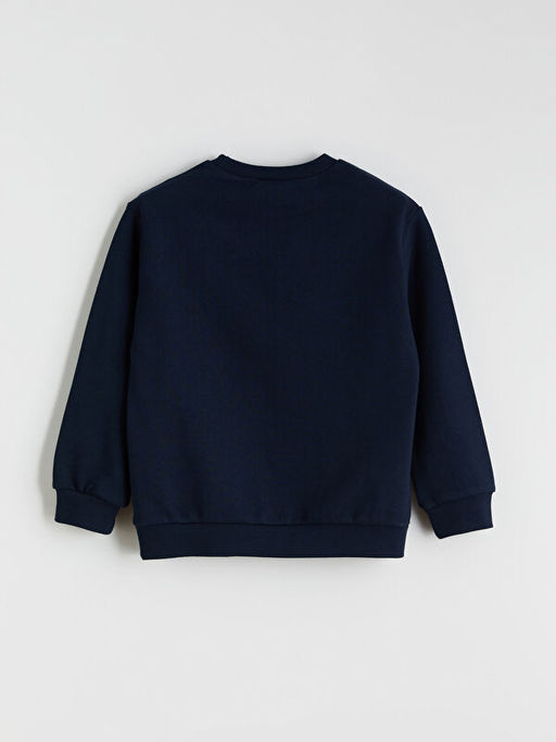 Bask?l? Erkek ?ocuk Sweatshirt