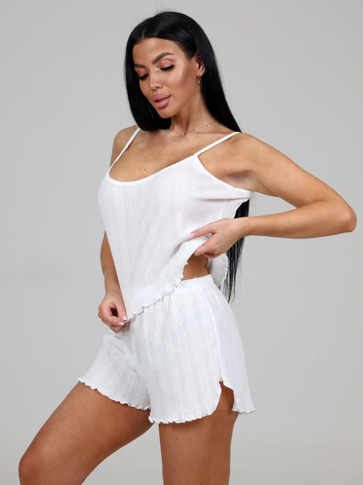 732 ПИЖАМА ЖЕНСКАЯ (топ) (Белый) - А-дина фото 4