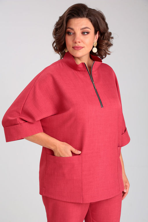 Костюм Liona Style 862 малиновый  фото 4
