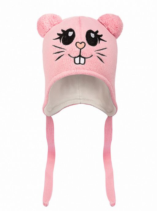 Шапка с завязками д/дев. Банни - Oldos фото 3