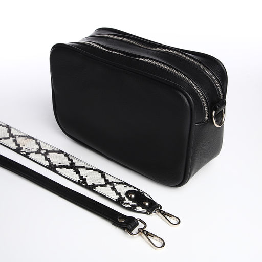 Сумка женская 1788.1, TEXTURA,24*9*15 отд на молнии, н/карман, черный  фото 5