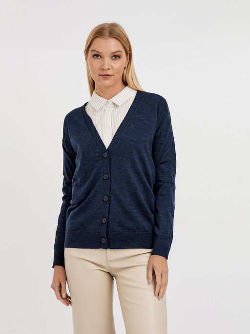 кардиган женский базовый из шерсти на пуговицах - Glenfield фото 6