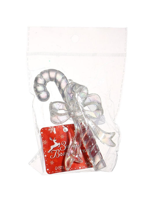 Цена за 2 шт. Ёлочная игрушка Зимнее волшебство. Льдинка леденец, 115 см, перелив прозрачный  фото 15