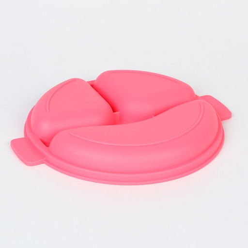 Тарелка детская 3 секции, удобные ручки, Крошка Я, 22,5х19,5х3, розовый  фото 4