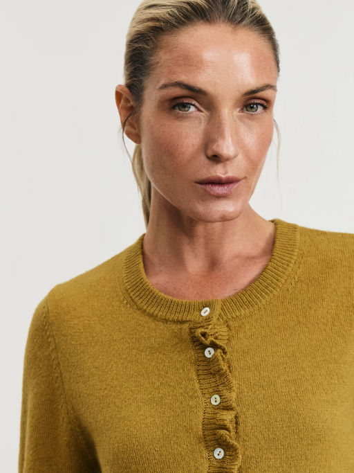 Кардиган с воланами с содержанием шерсти / Zarina фото 6