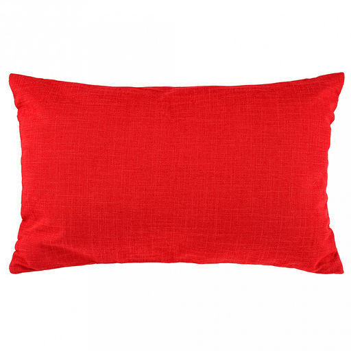 Наволочка декоративная 32х50см "Пуговицы" красный, 2-х сторонняя, искусственная ткань, подкладка-флизелин, на молнии (Китай)
