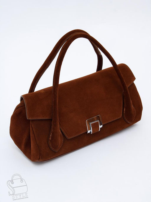 Сумка женская кожаная 9586YF brown Polina&Eiterou