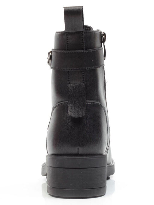 01-5573-1 BLACK Ботинки демисезонные (натуральная кожа, байка)