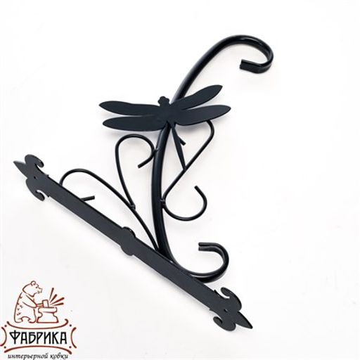 Кронштейн для подвесных кашпо Стрекоза 201-030B - Фабрика интерьерной ковки фото 2