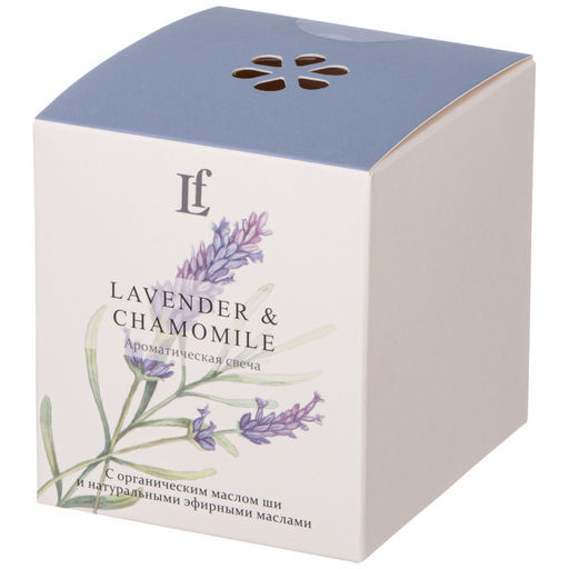 СВЕЧА АРОМАТИЗИРОВАННАЯ В СТАКАНЕ LAVENDER & CHAMOMILE 7,5*8,5 СМ - Lefard фото 2