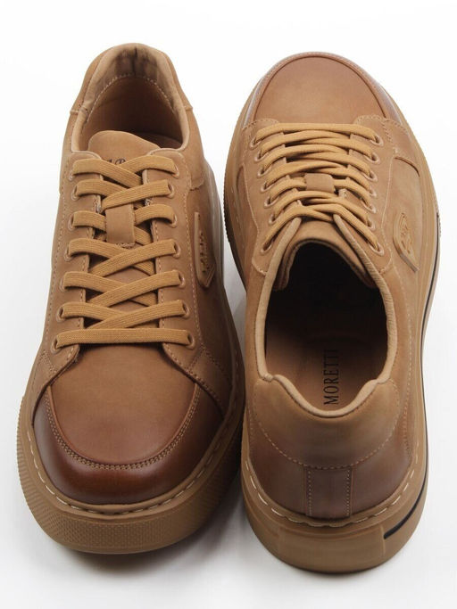 05-N52567-20 LT. BROWN Полуботинки демисезонные мужские (натуральная кожа (нубук)) - Фабричный китай фото 14