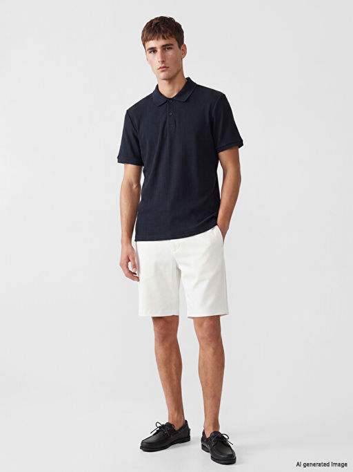 Polo Yaka Fitilli Standart Fit Erkek Ti??rt - Waikiki фото 2