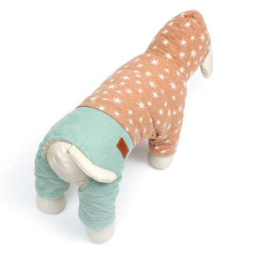 Комбинезон Прогулка, размер XS (ДС 20, ОГ 33, ОШ 23 см, до 3 кг), бежевый/мятный - Simaland фото 5