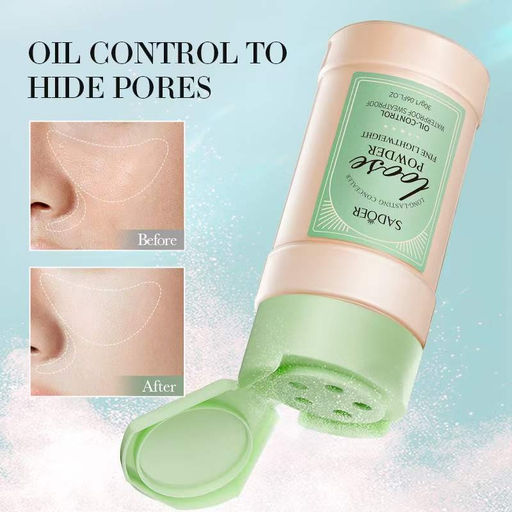 SADOER Матирующая рассыпчатая пудра для лица водостойкая Oil Control Waterproof Powder тон 02, 30 г  фото 2