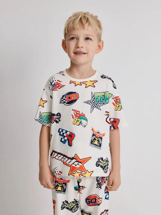 ACOOLA / Пижама детская для мальчиков Acklee белый принт фото 7