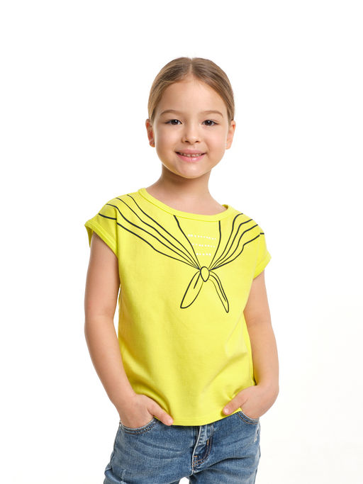 Футболка для девочки UD 2854 желтый - Mini maxi фото 3