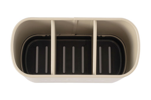 Подставка для кухонных принадлежностей, 19х13 см, 3 отд, металл/пластик, бежевая, Retro - Anna lafarg фото 3