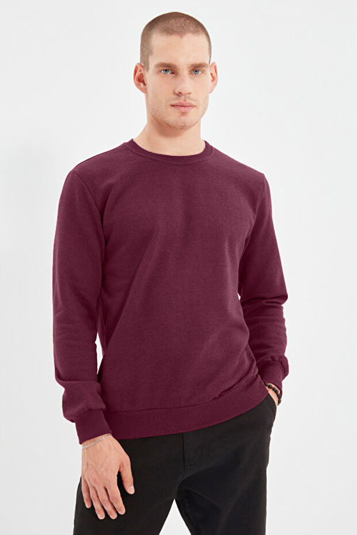 Bordo Regular/Normal Kesim __i Polar/S_cak Tutan Sweatshirt TMNAW21SW1208 - Trendyolmilla фото 2