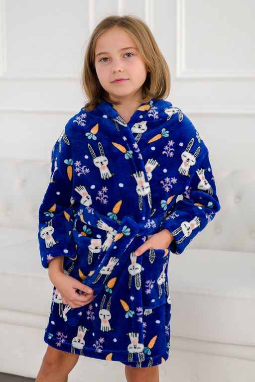Халат детский велсофт Нежность зайчик - Амадэль фото 3