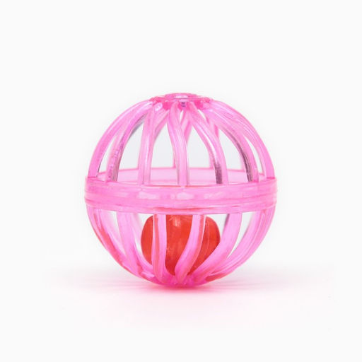 Цена за 50 шт. Шарик для кошек Завитушки, 4 см, фасовка в коробку по 50 шт, микс цветов - Пижон фото 4