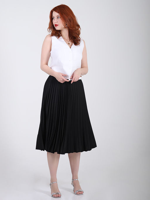 Юбка плиссе черного цвета