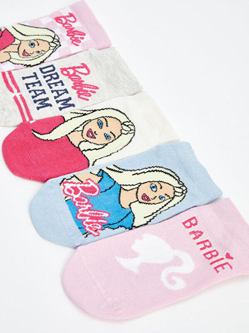 Barbie Desenli K?z ?ocuk Patik ?orap 5li - Waikiki фото 3