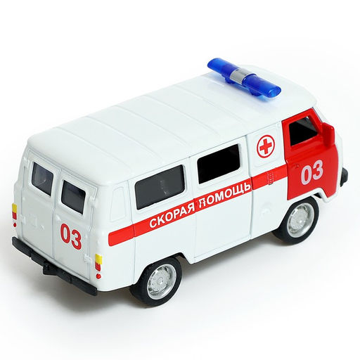 Машина металлическая «УАЗ-3962. Скорая помощь», инерция, 1:43