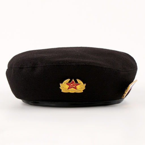 Набор военного «Сильный солдат» чёрный берет, размер 52 - 54, значок, флажок