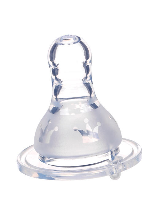 Соска на бутылочку M&B «Корона», антиколиковая, классическое горло, от 6 мес., быстрый поток, 2+1 шт