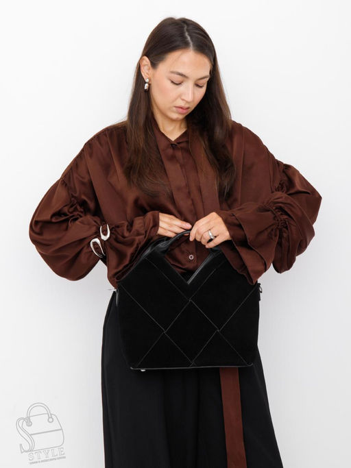 Сумка женская кожаная 1133VG black  Vitelli Grassi