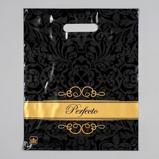 Цена за 25 шт. Пакет «Перфекто Шайн», полиэтиленовый с вырубной ручкой, 90 мкм 30×37 см