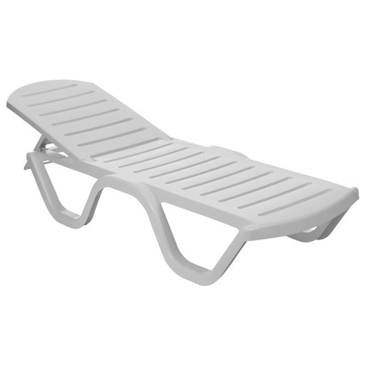 Шезлонг пластиковый, 198 х 62 х 32 см, белый - Simaland фото 3