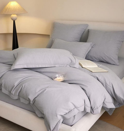 КПБ Mency Winni Бархатный Сатин на резинке по кругу MENBSR04 Евро