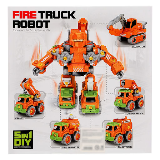 Конструктор винтовой Робот пожарный, 5 в 1 - Simaland фото 23