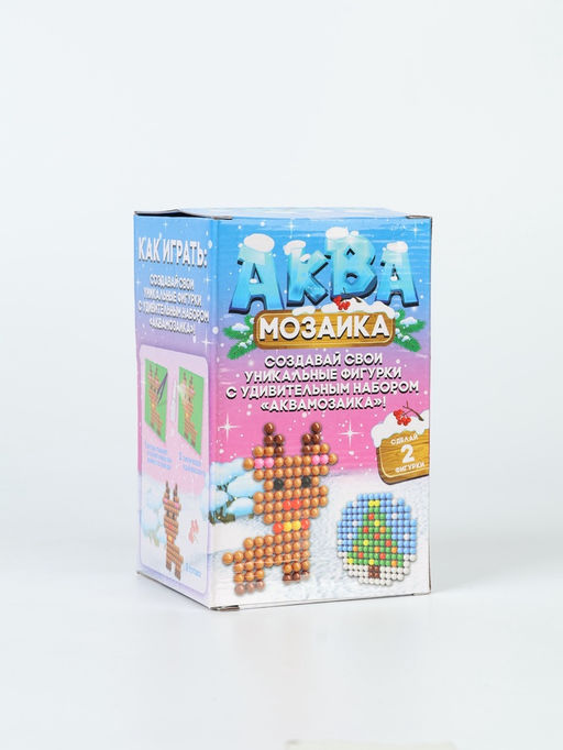 УЦЕНКА Аквамозаика "Снежная баночка", олененок, более 200 шариков