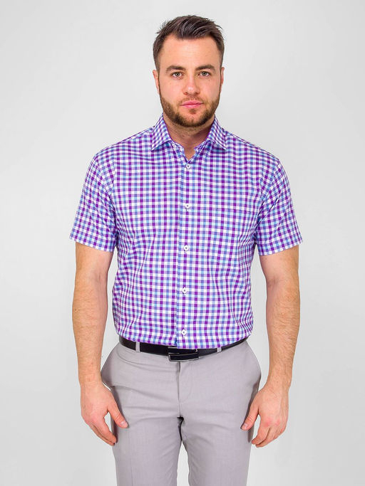 Сорочка мужская короткий рукав GREG 725/101/5473/Z/1  фото 7