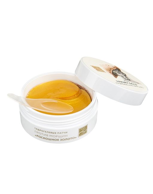 Гидрогелевые патчи для глаз против морщин с золотой пудрой Роскошное золото 60 шт Beauty Style