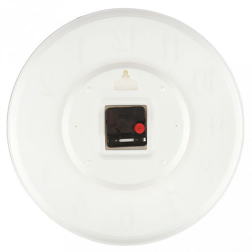 Часы настенные "Видение" д35см, h5см, мягкий ход, циферблат "Вензель" белый/перламутровый; цифры арабские, розовое золото; корпус пластик, медный/белый; в коробке (Китай)