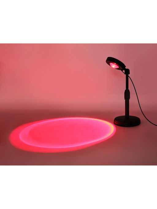 Лампа настольная атмосферная DE8385, LED, 3Вт, RGB, d12 h28 см, чёрный, с ПДУ